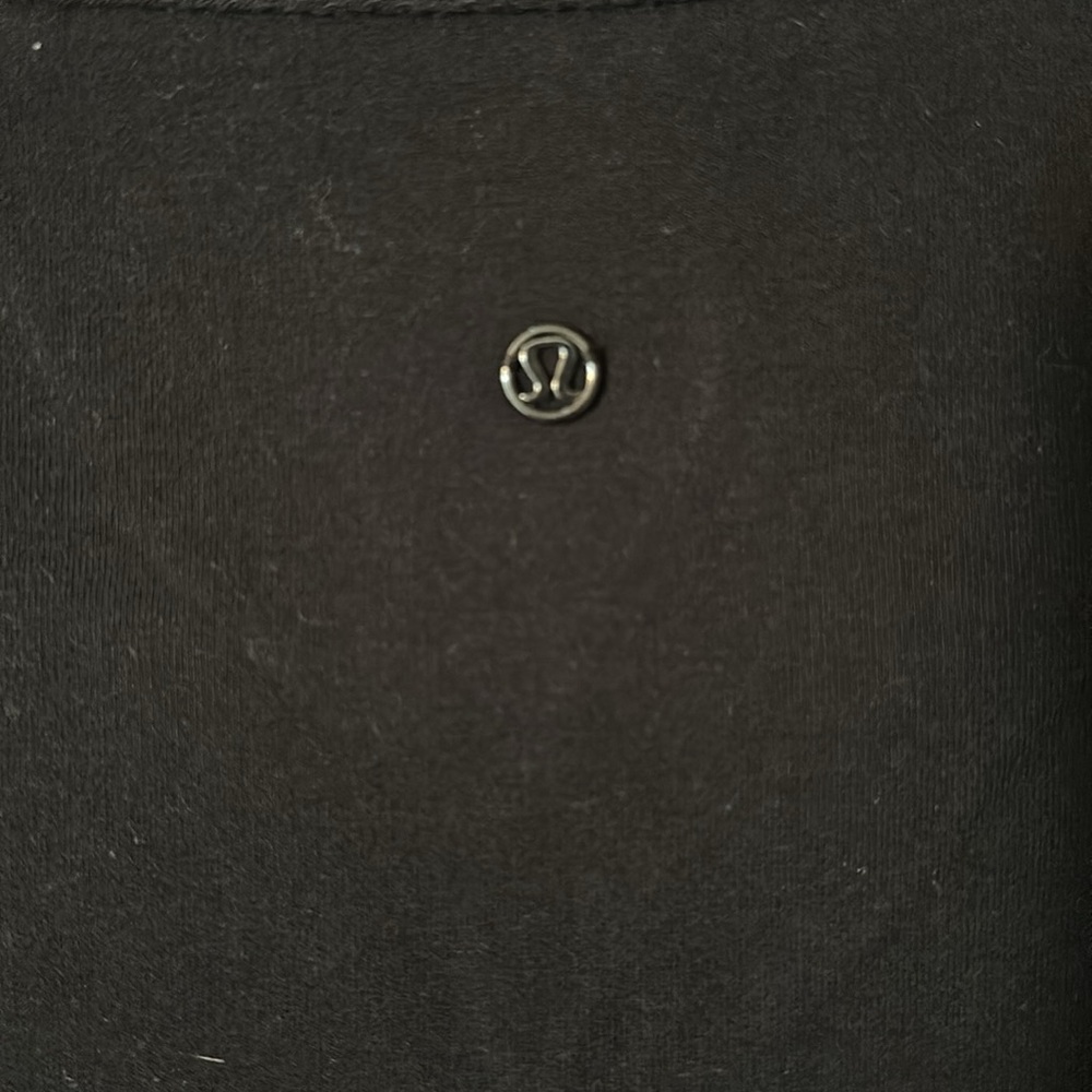 Lululemon Meditate Pullover Sweatshirt Size 10 Black Cotton Fleece Long Sleeve - Picture 5 of 5